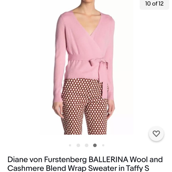 COPY - DIANE VON FURSTENBERG — BALLERINA WOOL & CASHMERE BLEND WRAP SWEATER SI…